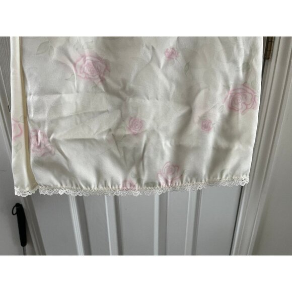Vtg 1980's Gilead Peignoir Set Nightgown (S) and Robe (M) Beige Pink Roses Lace - Picture 9 of 10